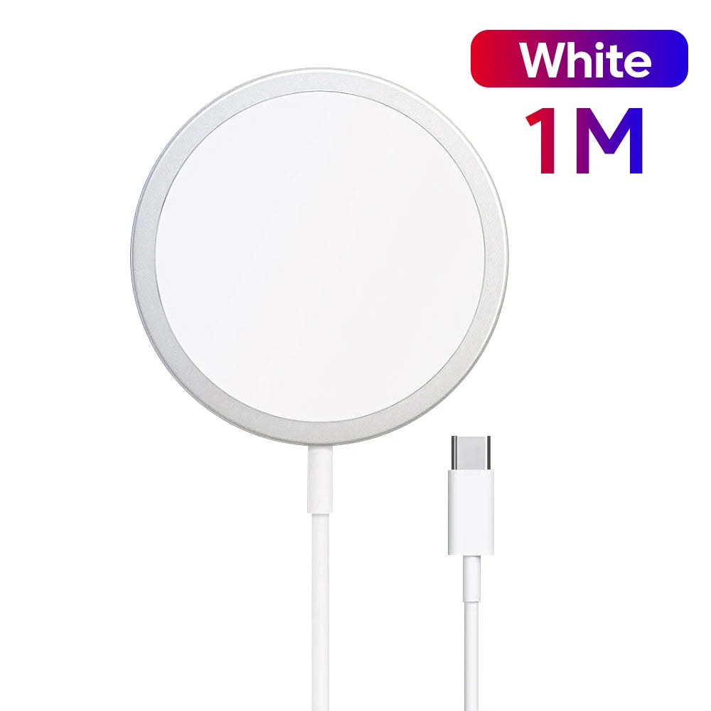 15W Magnetic Wireless Fast Chargers with Type C Fast Charging Cable For iPhone12-16 Charger Adapter Macsafe Phone Charging Dock