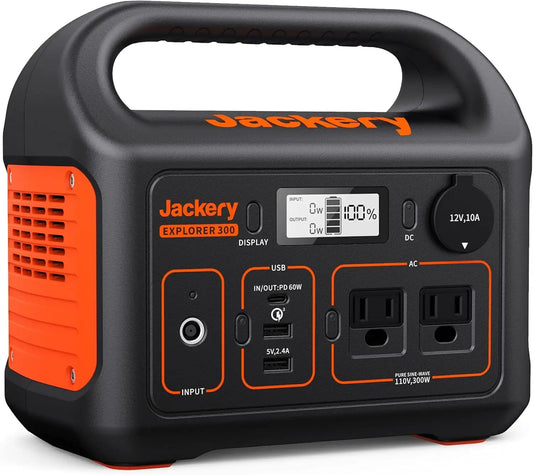 Portable Power Station Explorer 300, 293Wh Backup Lithium Battery, Solar Generator for Outdoors Camping Travel Hunting B