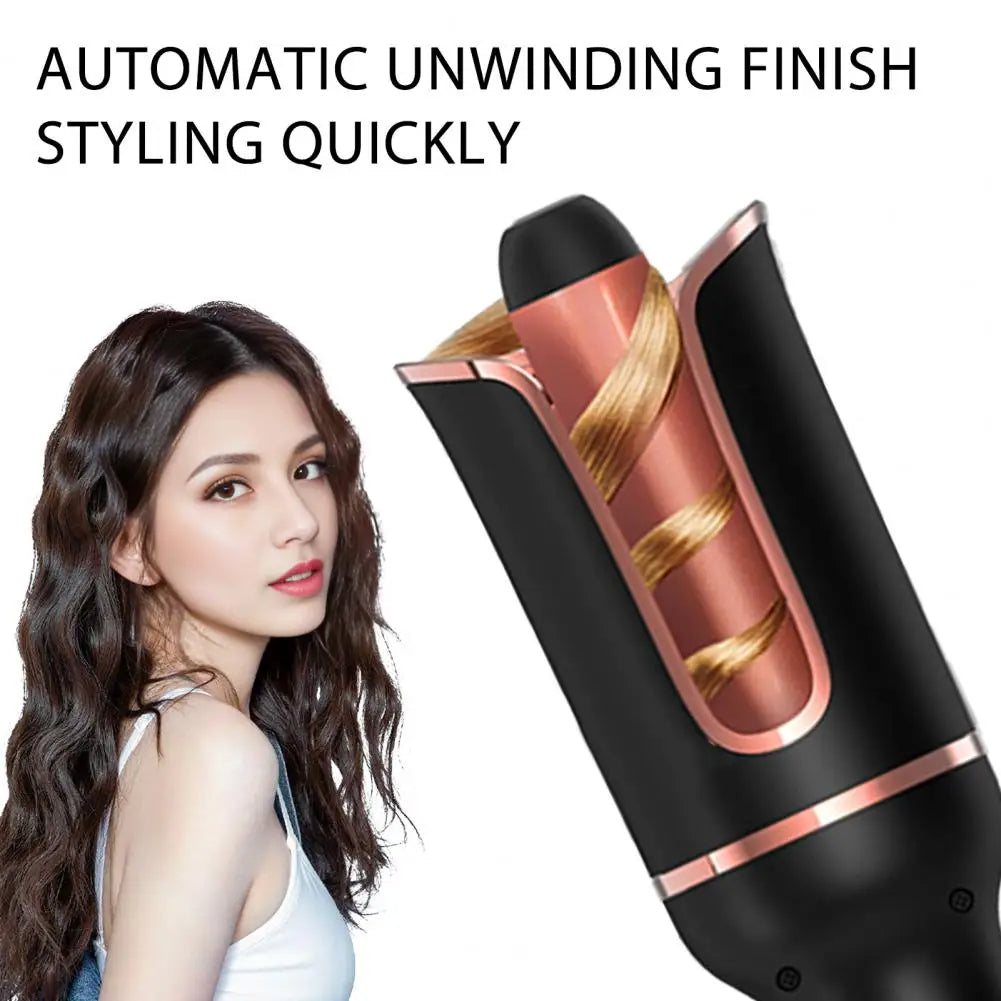 Automatic Hair Curler Mini Curling Iron Portable Electric Hair Curler with Adjustable Temperature Settings for Fast for Women