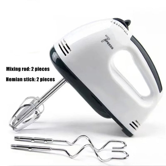 Mini 7-speed Electric Egg Beater White Handheld Household Automatic Mixer Egg White And Cream Beater