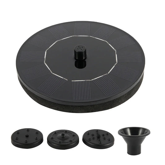 13cm Solar Fountain Pump Floating Solar Panel Bird Baths Water Fountain with 6 Nozzles for Garden Outdoor Water Pool Pond Decor