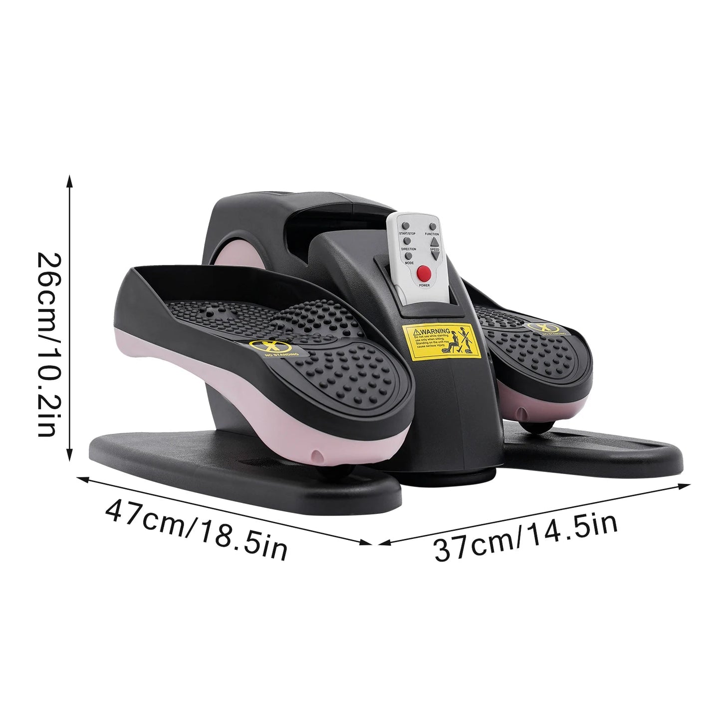 60W Under-desk Elliptical Machine, Portable Trainer for Home Office, Multifunctional Silent Space Walking Stepper 35*44*26cm