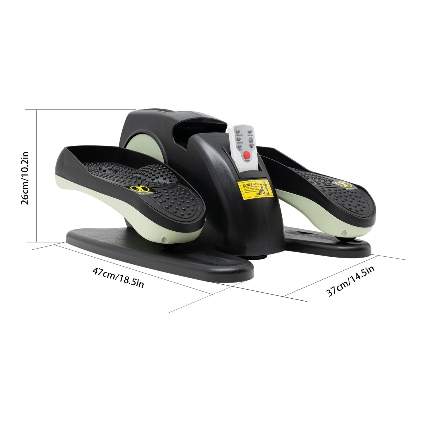 60W Under-desk Elliptical Machine, Portable Trainer for Home Office, Multifunctional Silent Space Walking Stepper 35*44*26cm