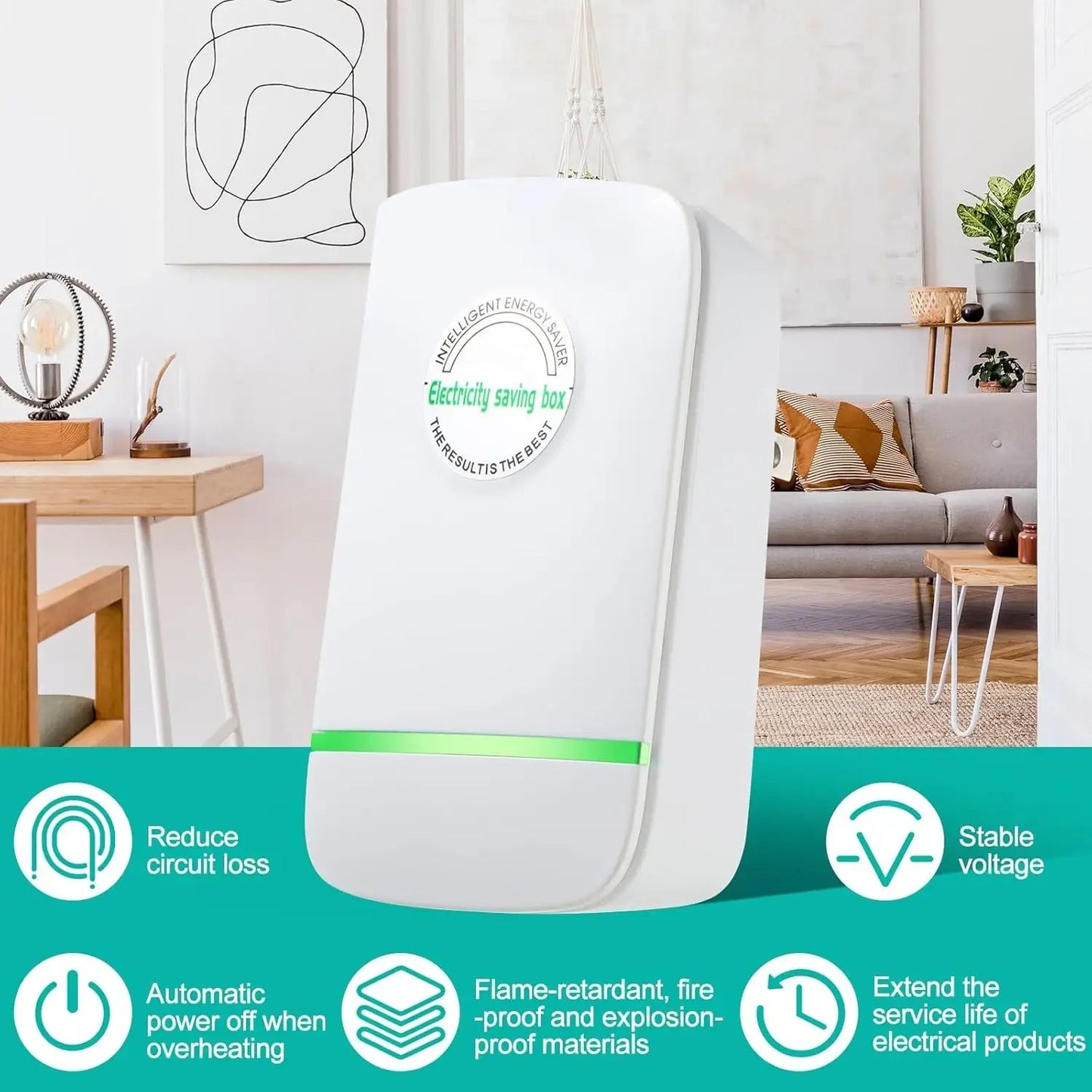 Power Saver Energy Saver Household Electricity Saving Box Stable Voltage Device EU/US Plug 90-250V 30KW for Home Factory Office