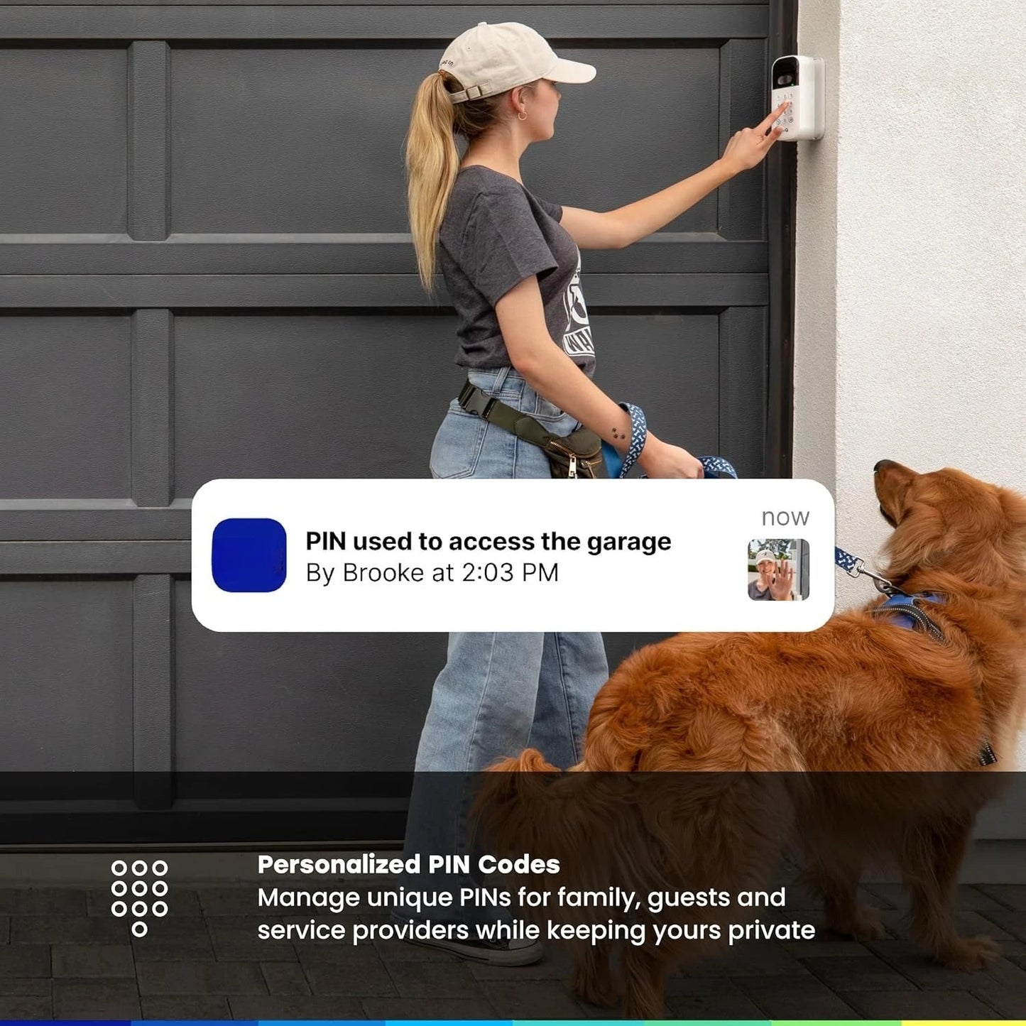 Smart Garage Door Video Keypad with Wide-Angle Camera,Customizable PIN Codes,and Smartphone Control–Take Charge of Your Garage