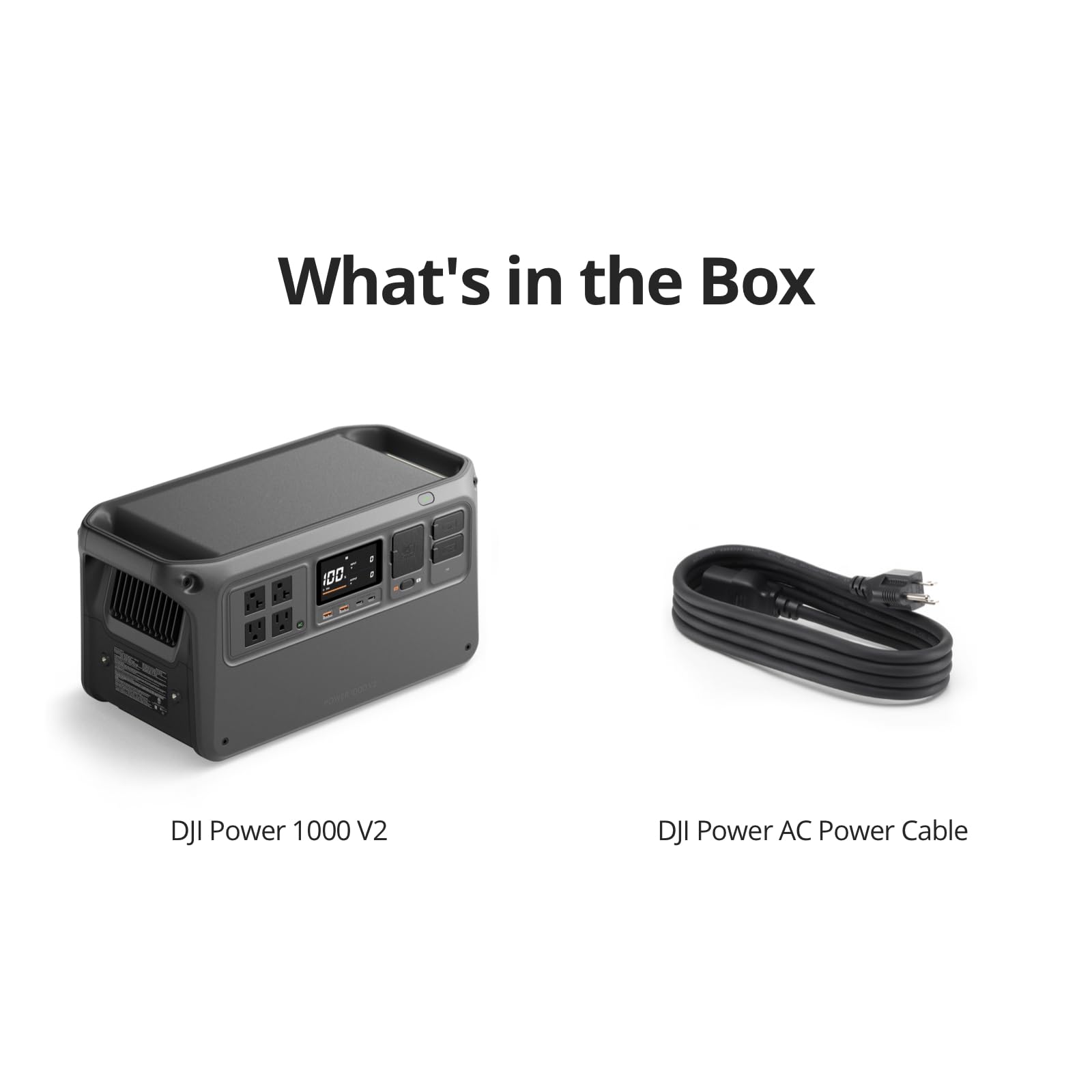 DJI Power 1000 V2 Portable Power Station, 1024Wh LFP Battery, Compact Size, 2600W Stable Output, 0-80% Recharge in 37 Mins, Electric Generator for Home, Camping, RVs, Off-Grid