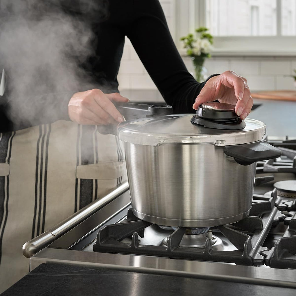 Fissler Vitavit Premium Pressure Cooker with Steamer Insert, 8.5 Quart