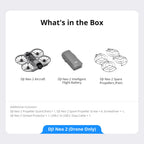 DJI Neo 2 (Drone Only), Lightweight 4K Drone With Camera, Palm Takeoff & Landing, Gesture Control, ActiveTrack, Omnidirectional Obstacle Sensing