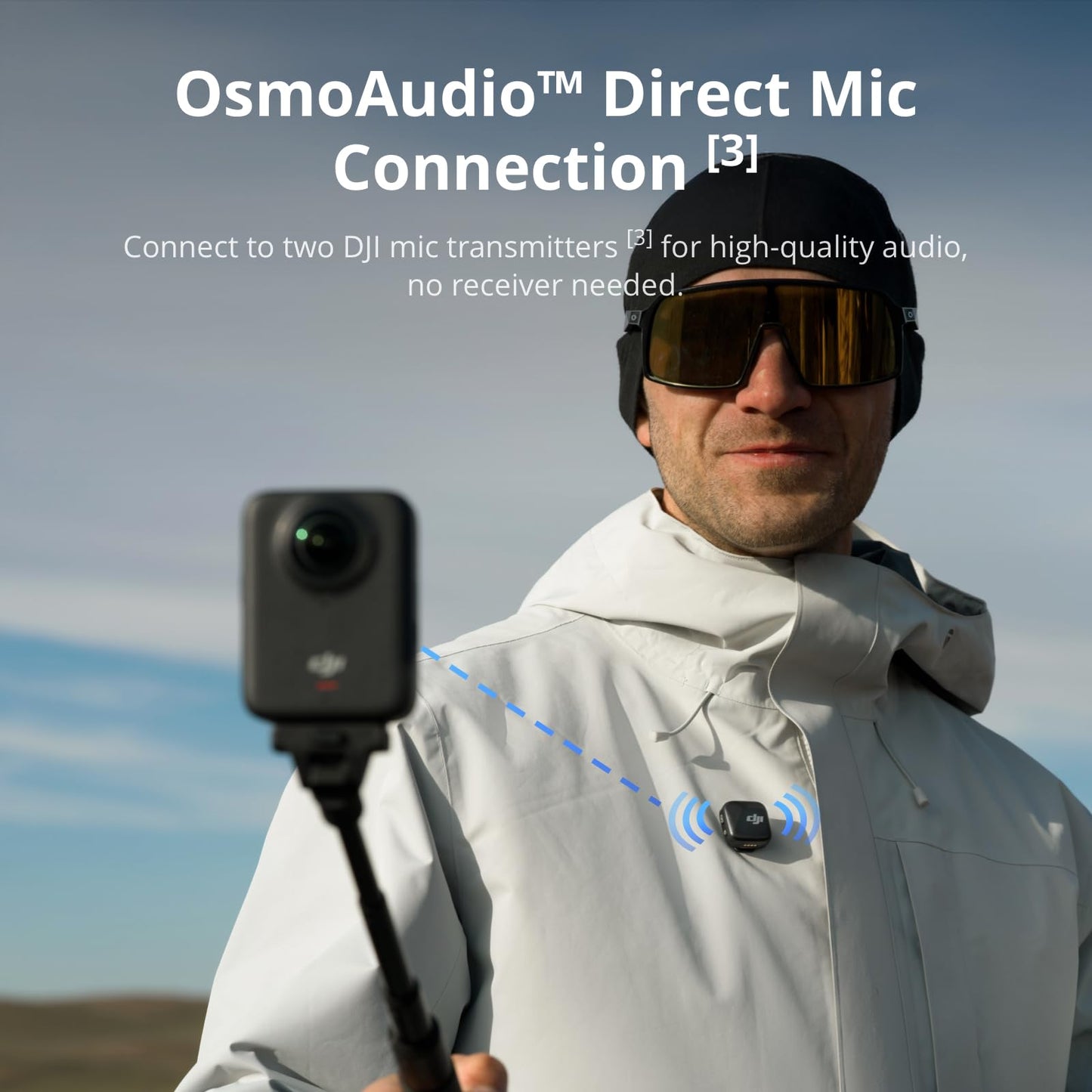DJI Osmo 360 Essential Combo, 360 Camera with 1-Inch 360° Imaging, Native 8K 360° Video, 4K/120fps & 170° Boost Video, 1.2m Invisible Selfie Stick Kit, Extended Battery Life with 2 Batteries