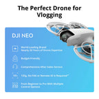 DJI Neo Three-Battery Combo, Mini Drone 4K UHD Camera for Adults, 135g Self Flying Drone That Follows You, Palm Takeoff, Subject Tracking, QuickShots, Stabilized Video (Controller-Free)
