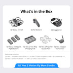 DJI Neo 2 Motion Fly More Combo With RC Motion 3 & Goggles N3, Stable Transmission With Digital Transceiver, 4K Drone for Beginners, FPV Flying, 3 Batteries