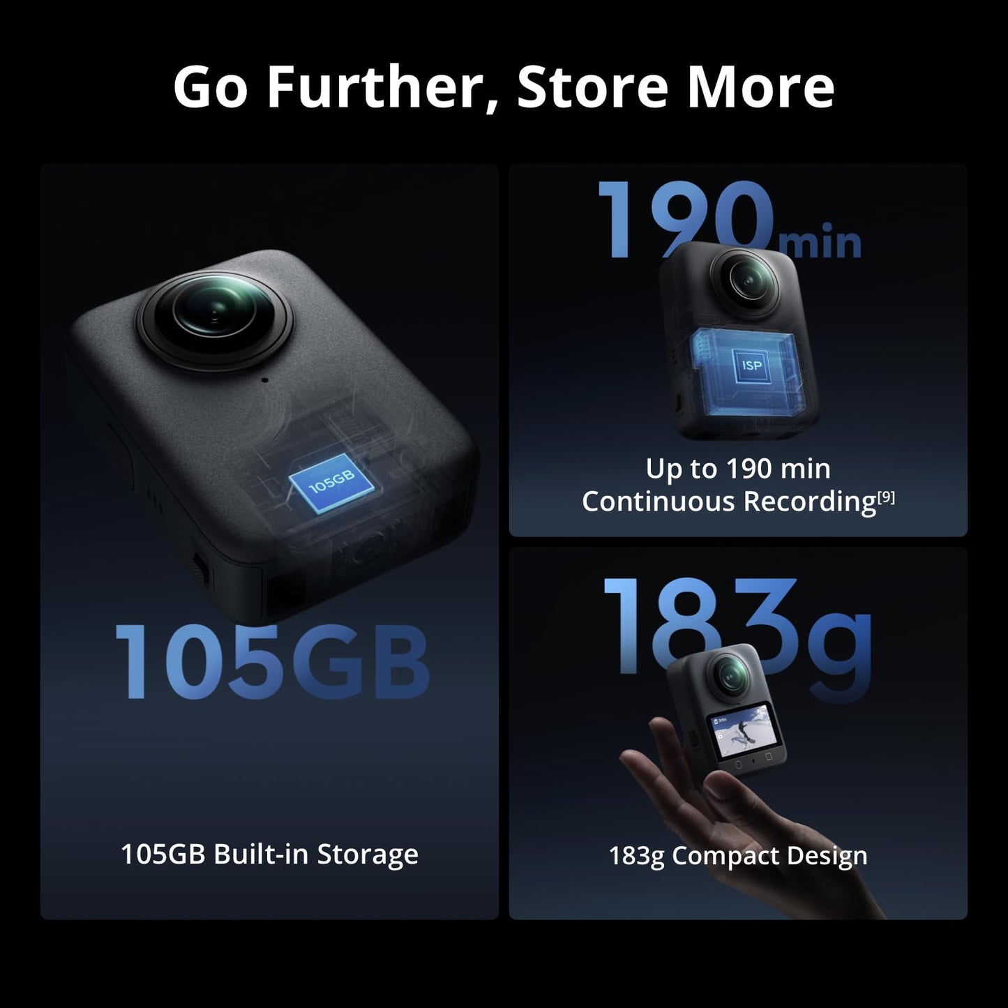 DJI Osmo 360 Essential Combo, 360 Camera with 1-Inch 360° Imaging, Native 8K 360° Video, 4K/120fps & 170° Boost Video, 1.2m Invisible Selfie Stick Kit, Extended Battery Life with 2 Batteries