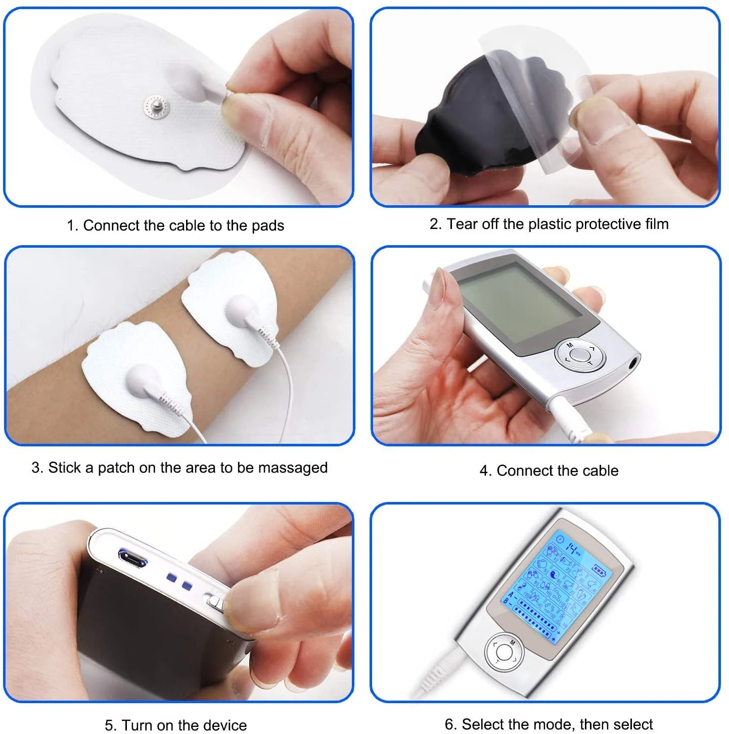 New Tens Unit Relax Muscle Stimulator Body Massage Digital Therapy 24 Modes EMS Acupuncture Slimming Machine Electrostimulator