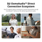DJI Mic 2 (2 TX + 1 RX + Charging Case), All-in-one Wireless Microphone, Intelligent Noise Cancelling, 32-bit Float Internal Recording, 250m (820 ft.) Range, Microphone for iPhone, Android, Camera