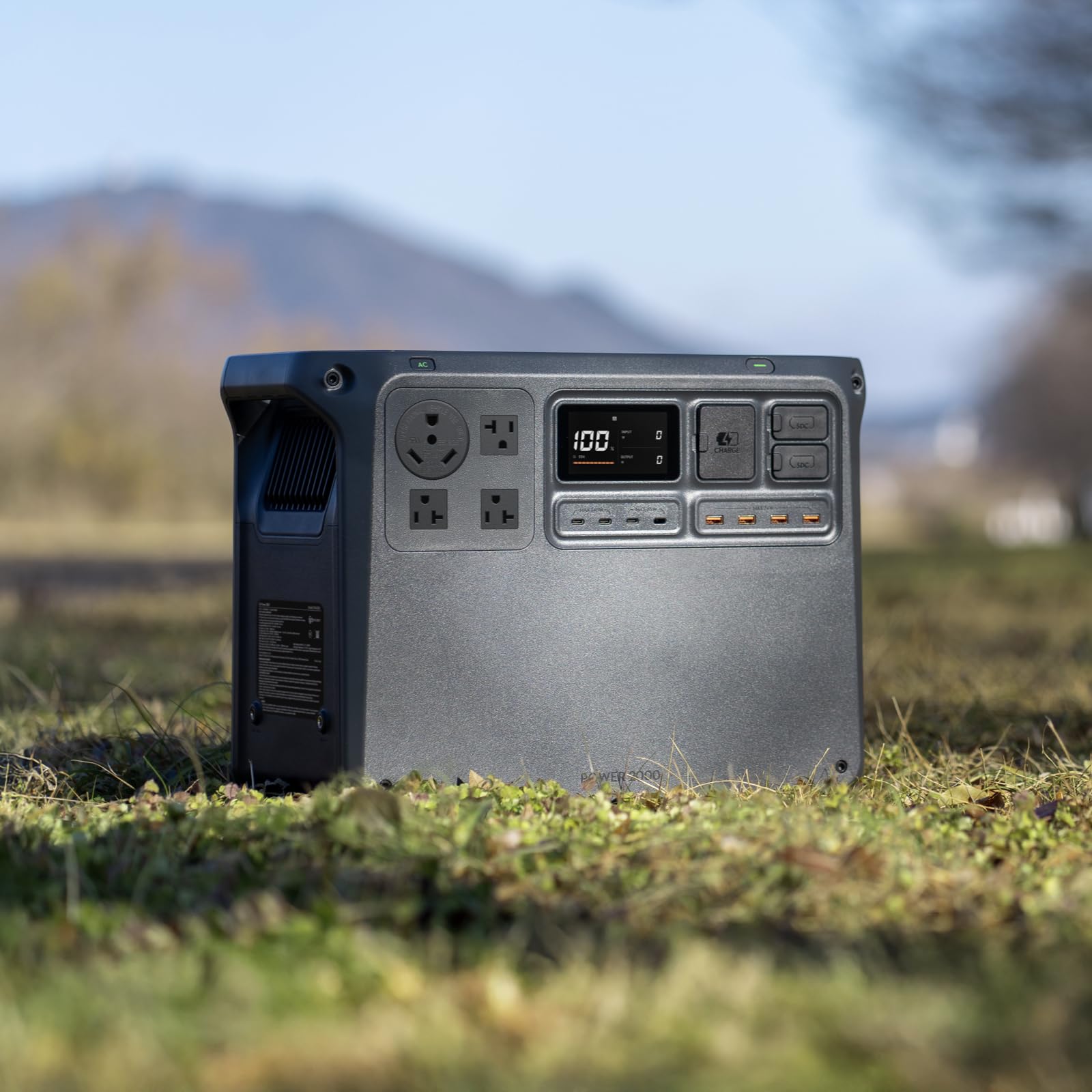 DJI Power 2000 Portable Power Station, 2048Wh LFP Battery, Compact Size, 3000W Stable Output, 0-80% Recharge in 55 Mins, Electric Generator for Home, Camping & RVs, Off-Grid