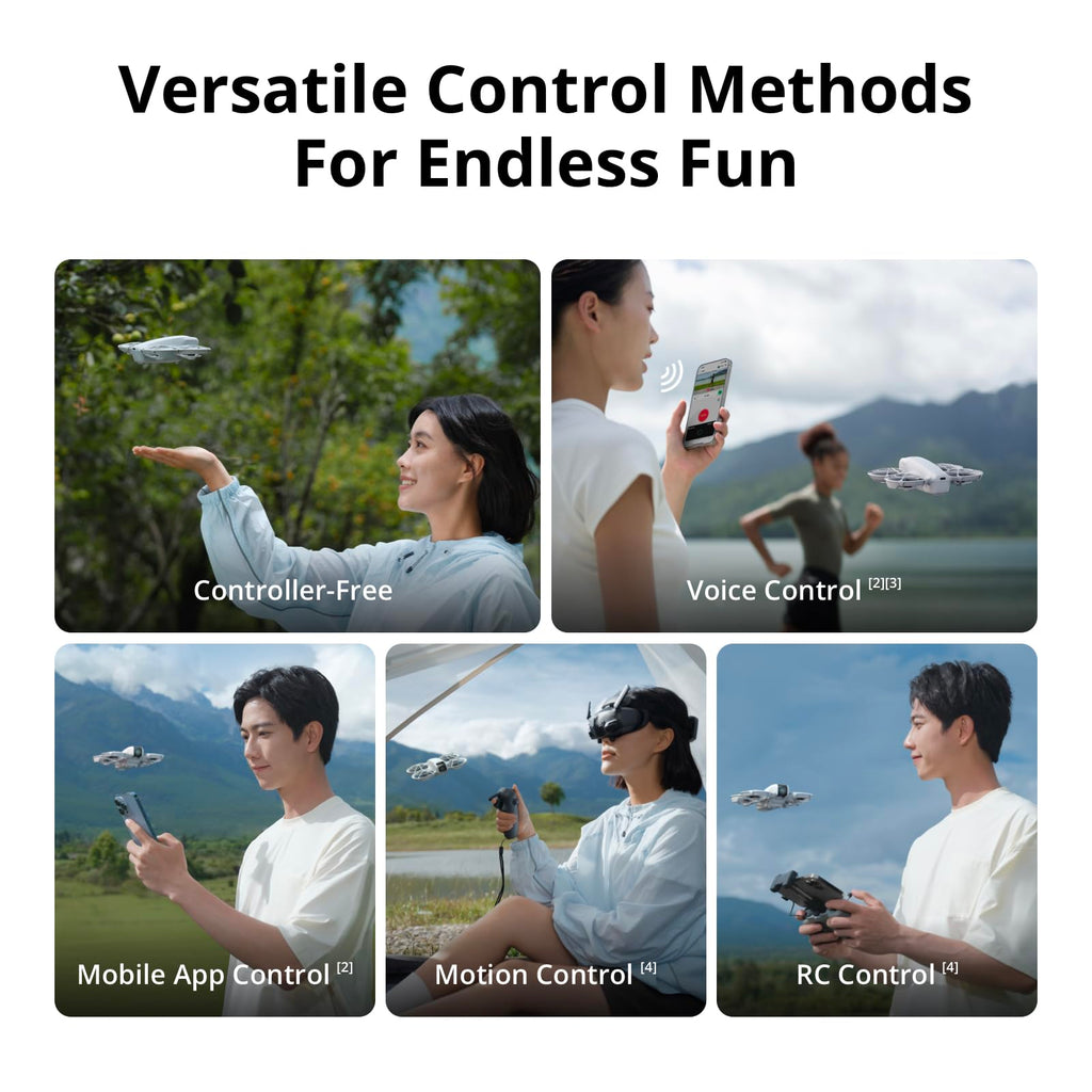 DJI Neo Three-Battery Combo, Mini Drone 4K UHD Camera for Adults, 135g Self Flying Drone That Follows You, Palm Takeoff, Subject Tracking, QuickShots, Stabilized Video (Controller-Free)