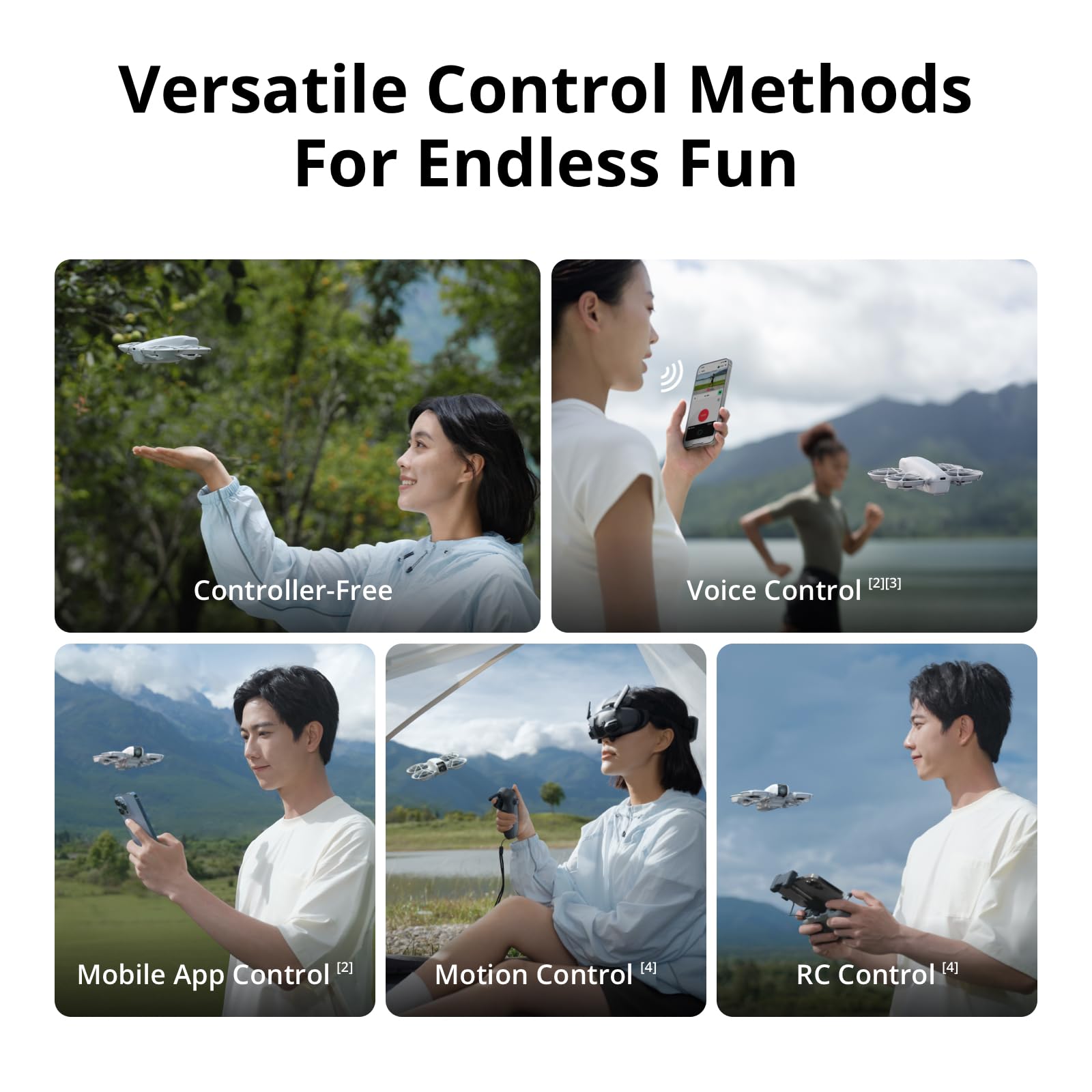DJI Neo Three-Battery Combo, Mini Drone 4K UHD Camera for Adults, 135g Self Flying Drone That Follows You, Palm Takeoff, Subject Tracking, QuickShots, Stabilized Video (Controller-Free)