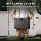 DJI Power 2000 Portable Power Station, 2048Wh LFP Battery, Compact Size, 3000W Stable Output, 0-80% Recharge in 55 Mins, Electric Generator for Home, Camping & RVs, Off-Grid