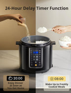 COMFEE’ 12-in-1 Electric Pressure Cooker, Instant Multi, Non-Stick Pot, Yogurt Maker, Rice Cooker, Slow, Sauté Steamer, Pressure Cooker 6 Quart Black
