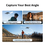 DJI Flip With RC 2 Screen Remote Controller, Follow Me Drone With 4K UHD Camera for Adults, Under 249 g, 3-Axis Gimbal Stabilization, 44000ft/13km Video Transmission, Palm Takeoff, 31-Min Flight Time