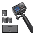 DJI Osmo Action 5 Pro Adventure Combo, Waterproof Action Camera with 1/1.3" Sensor, 4K/120fps Video, Subject Tracking, 12h Extended Battery Life with 3 Batteries, 1.5m Extension Rod, Battery Case