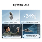 DJI Flip With RC 2 Screen Remote Controller, Follow Me Drone With 4K UHD Camera for Adults, Under 249 g, 3-Axis Gimbal Stabilization, 44000ft/13km Video Transmission, Palm Takeoff, 31-Min Flight Time