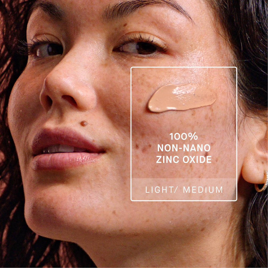 OneSkin FACE SPF OS-01 Peptide Broad Spectrum SPF 30+ Mineral Sunscreen- Scientifically Proven to Protect Skin from UV Aging, Includes Potent Antioxidants (Light/Medium)