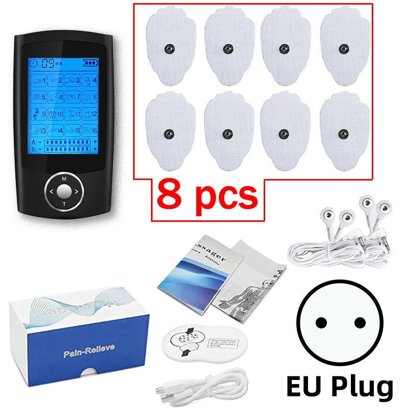 New Tens Unit Relax Muscle Stimulator Body Massage Digital Therapy 24 Modes EMS Acupuncture Slimming Machine Electrostimulator