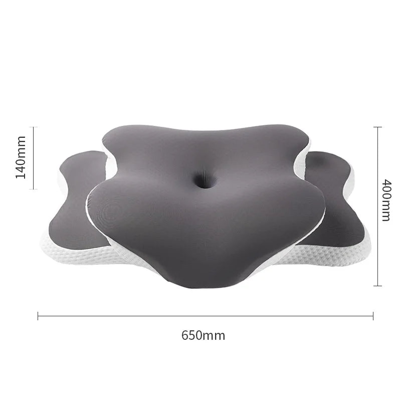 Ergonomic Cervical Pillow Memory Foam Pillow Neck Pain Relief Comes With Ice Silk Pillowcase Adjustable For Back Side Sleepers