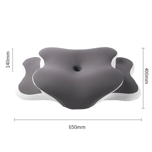 Ergonomic Cervical Pillow Memory Foam Pillow Neck Pain Relief Comes With Ice Silk Pillowcase Adjustable For Back Side Sleepers