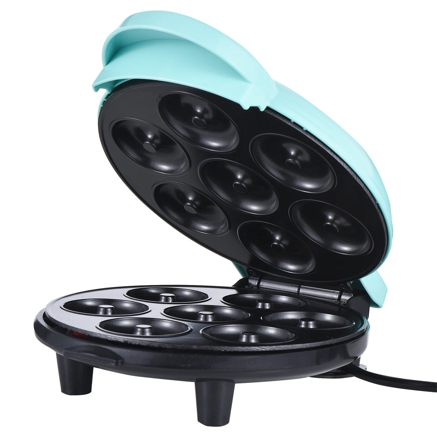 700W Electric Mini Donut Maker Machine Double-sided Heating Non-stick Coating for Breakfast Dessert Snack Family Party Bakeries