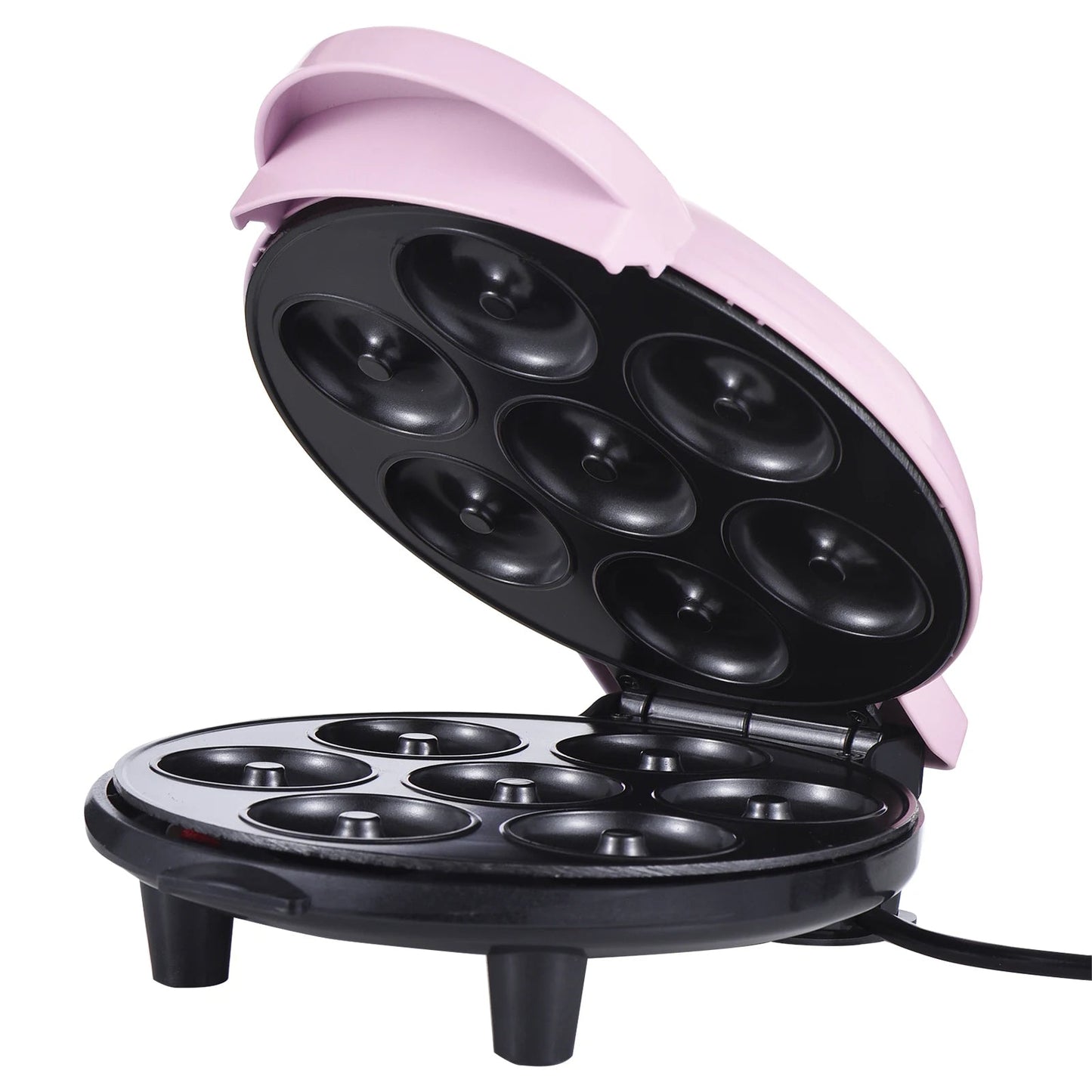 700W Electric Mini Donut Maker Machine Double-sided Heating Non-stick Coating for Breakfast Dessert Snack Family Party Bakeries