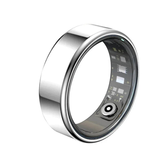 Smart Ring for Men Women Military Grade Titanium Steel Shell Health Monitoring IP68 & 3ATM Waterproof Multi-sport Modes